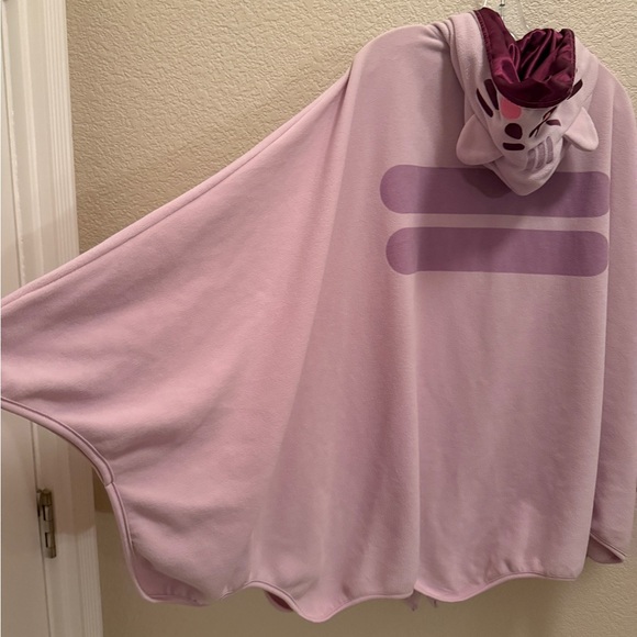 Cute Purple Pusheen Hooded Cape with Animal Ears - Picture 6 of 8
